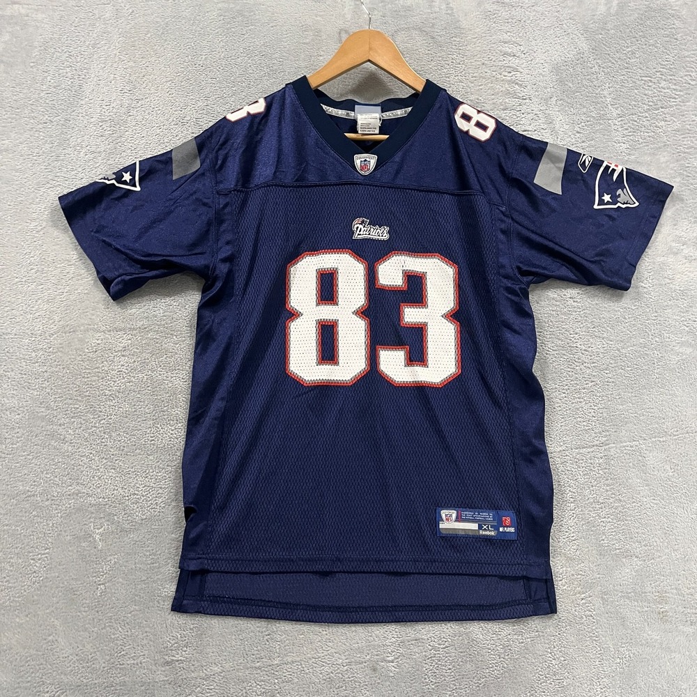 REEBOK New England Patriots Jeryse Boys XL‎ 18-20 WES WELKER